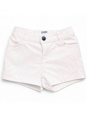 Old Navy Baby Girl Lace Appliqué Shorts 2T White